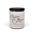 Clean Cotton Scented Soy Candle, Relaxing Home Decor, Natural
