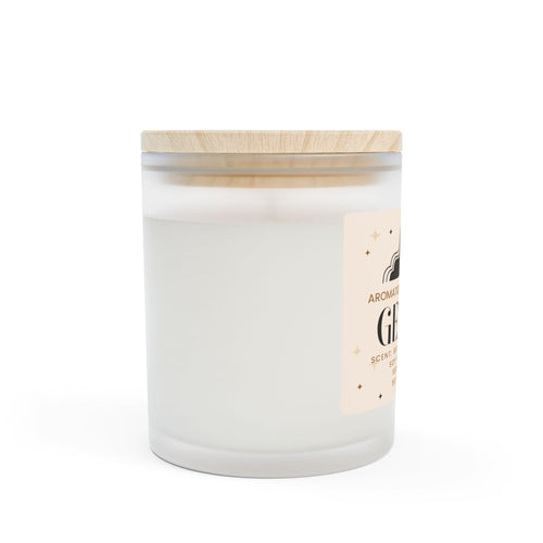 Gemini Blackberry Vanilla Frosted Glass Candle, Aromatherapy Candle,