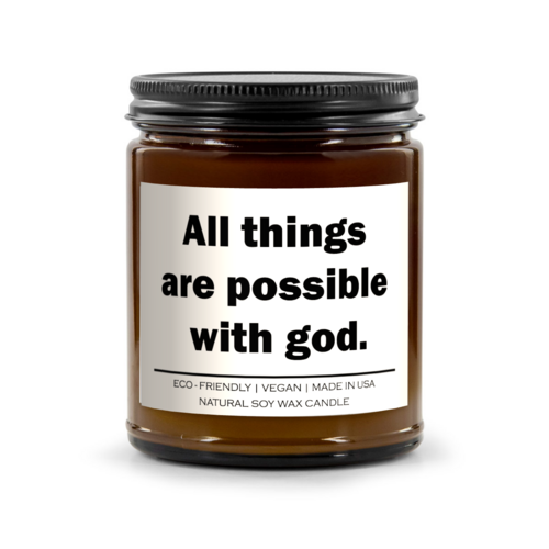All things are possible with god Candle