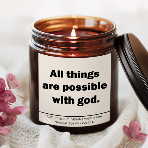 All things are possible with god Candle